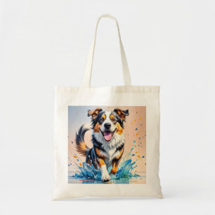 Bolsa Tote Cachorro alegre e alegre e divertido, salgado