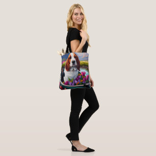 Bolsa Tote Cachorro Basset Hound em uma Canoa: Uma Aventura C