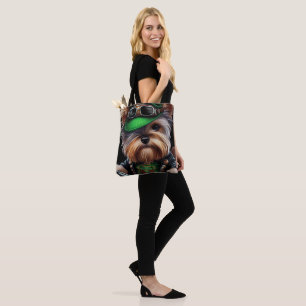 Bolsa Tote Cachorro Biewer Terrier Dirigindo Bicicleta Dia de