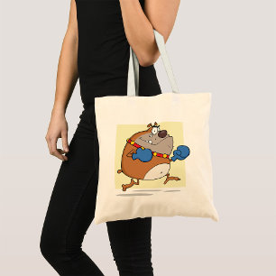 Bolsa Tote Cachorro-Boxão Engraçado Cartoon
