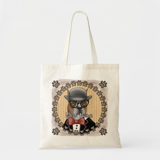 Bolsa Tote Cachorro Boxer  (Frente)