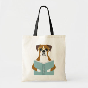 Bolsa Tote Cachorro Boxer Círculo Rosa