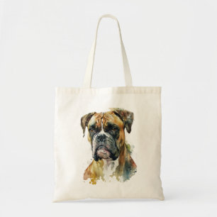 Bolsa Tote Cachorro Boxer de Aquarela