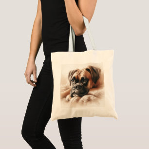 Bolsa Tote Cachorro Boxer numa dose serena