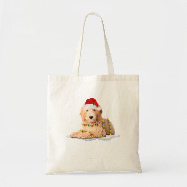 Bolsa Tote Cachorro Cachorro Cachorro Árvore Natal Docinho Xm (Frente)