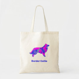 Bolsa Tote Cachorro Collie Quente Rosa e Azul