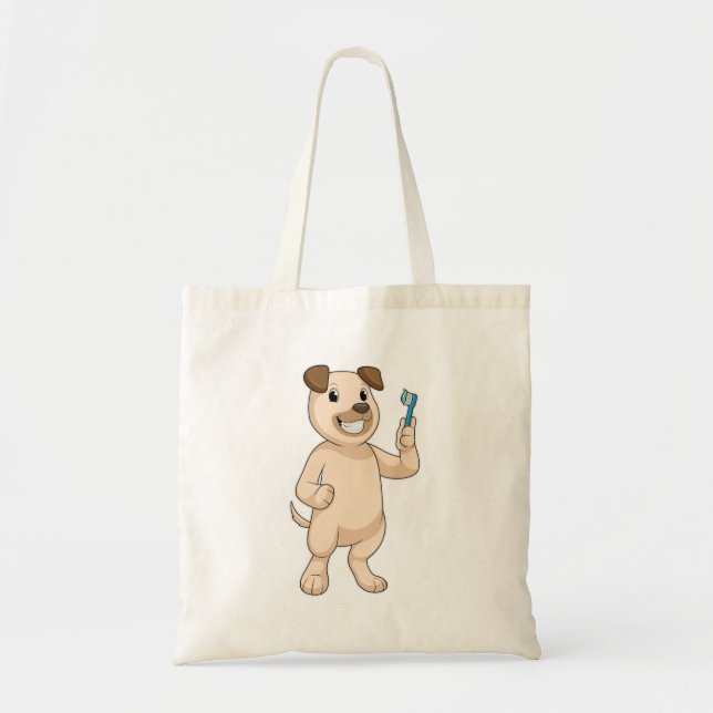 Bolsa Tote Cachorro com escova de dentes (Frente)