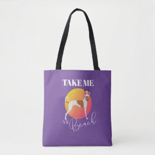 Bolsa Tote Cachorro com óculos de sol cor-de-rosa me leva até