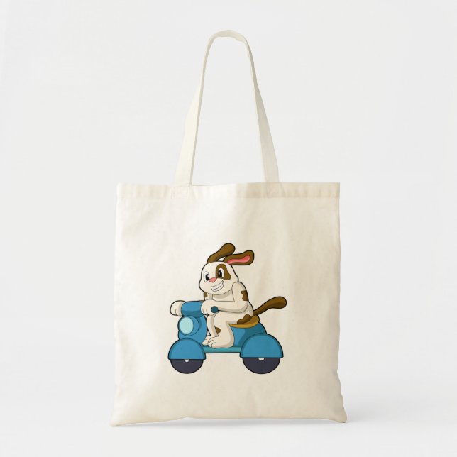 Bolsa Tote Cachorro como Biker com Patinete.PNG (Frente)
