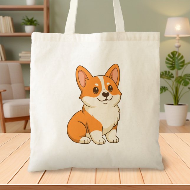 Bolsa Tote Cachorro Corgi Fofo (Criador carregado)