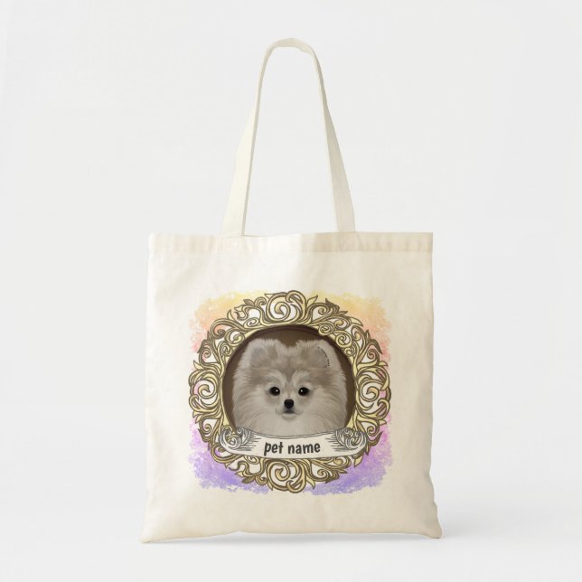 Bolsa Tote Cachorro da raça Pomerânia  (Frente)