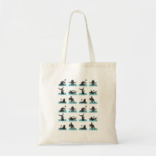 Bolsa Tote Cachorro d'água fazendo yoga Tote saco