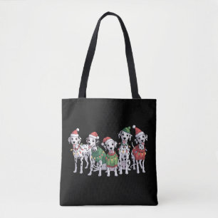 Bolsa Tote Cachorro Dálmata Amante do Natal Xmas Mãe de Cacho