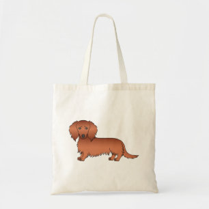 Bolsa Tote Cachorro de Cartografia de Cabelo Longo Vermelho