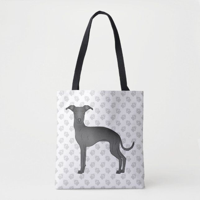 Bolsa Tote Cachorro de Cartografia Gritonada, Negro, Italiano (Frente)