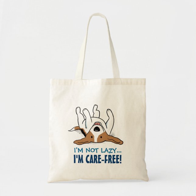 Bolsa Tote Cachorro de Cartoon Borrão Livre De Cuidados (Frente)