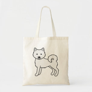Bolsa Tote Cachorro de Cartoon Branco Malamute