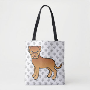 Bolsa Tote Cachorro de Cartoon Cachorro De Bordeaux