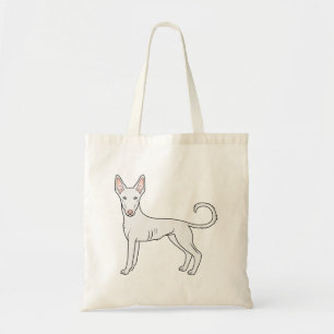 Bolsa Tote Cachorro de Cartoon Casaco Suave Branco Ibizan