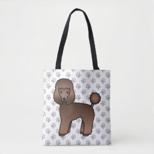 Bolsa Tote Cachorro de Cartoon Castanho