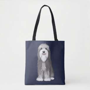 Bolsa Tote Cachorro de Cartoon Collie Cute