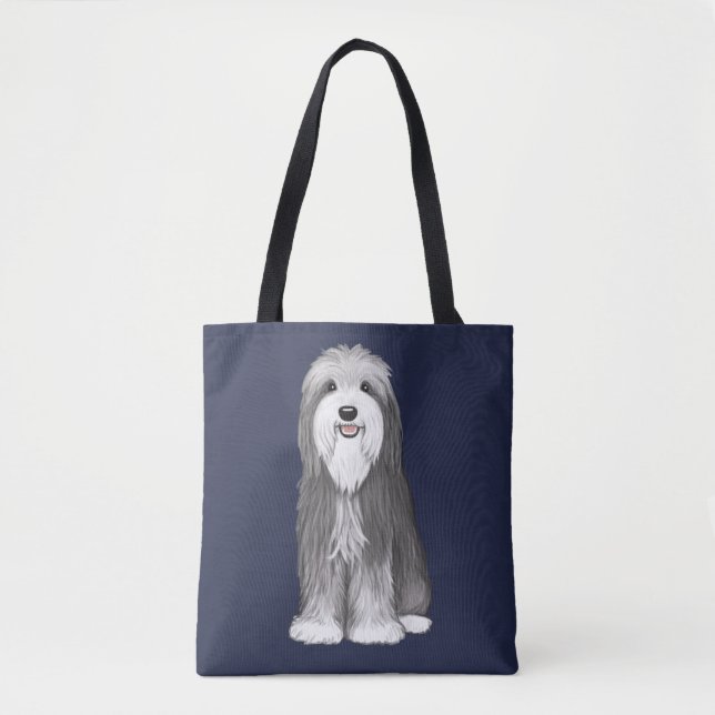 Bolsa Tote Cachorro de Cartoon Collie Cute (Frente)