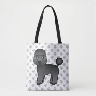 Bolsa Tote Cachorro de Cartoon Negro