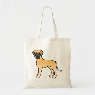 Bolsa Tote Cachorro de Cartoons Bonitos Com Um Grande Dane