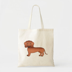 Bolsa Tote Cachorro de Cartoons de Cabelo Curto Vermelho