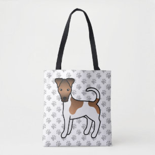Bolsa Tote Cachorro De Cartoons De Coroa Branca E Suave