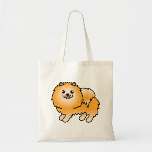 Bolsa Tote Cachorro de Cartoons Laranja Pomeraniano