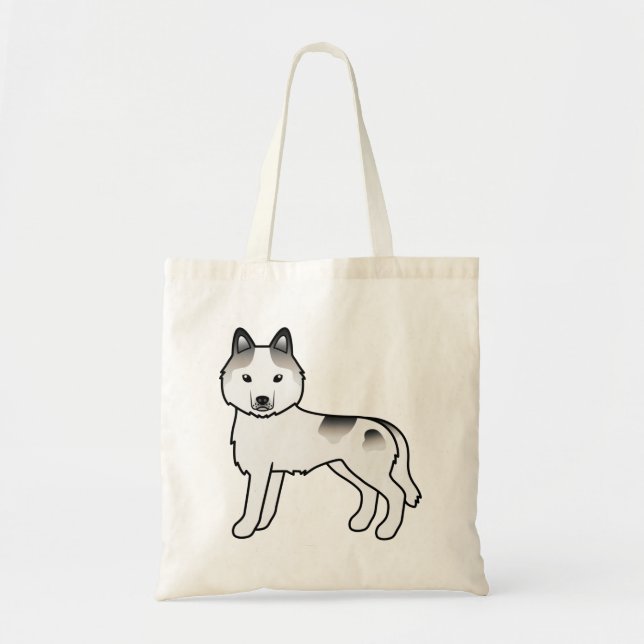 Bolsa Tote Cachorro De Desenho Animado Fofo Siberiano Husky P (Frente)