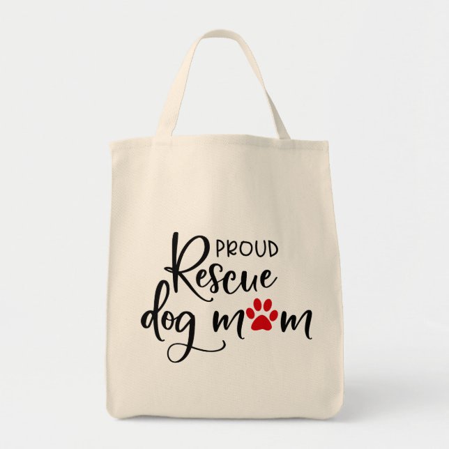 Bolsa Tote Cachorro de Emergência - Blk "Orgulhoso Resgate Do (Frente)
