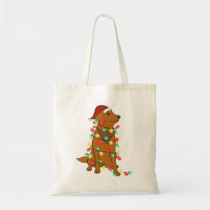 Bolsa Tote Cachorro de Natal Engraçado