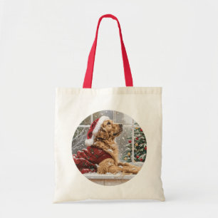Bolsa Tote Cachorro de Papais noeis de varejo de Ouro de Nata