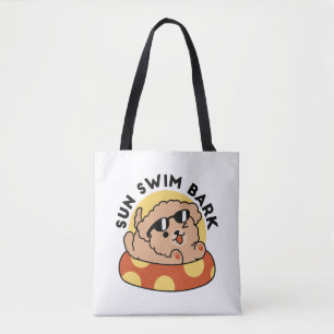 Bolsa Tote Cachorro de Verão legal flutuante - Festa de Pisci
