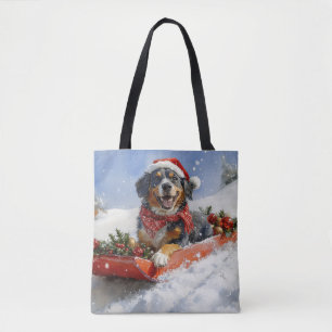 Bolsa Tote Cachorro do Conhound Bluetick no Natal da Seiva