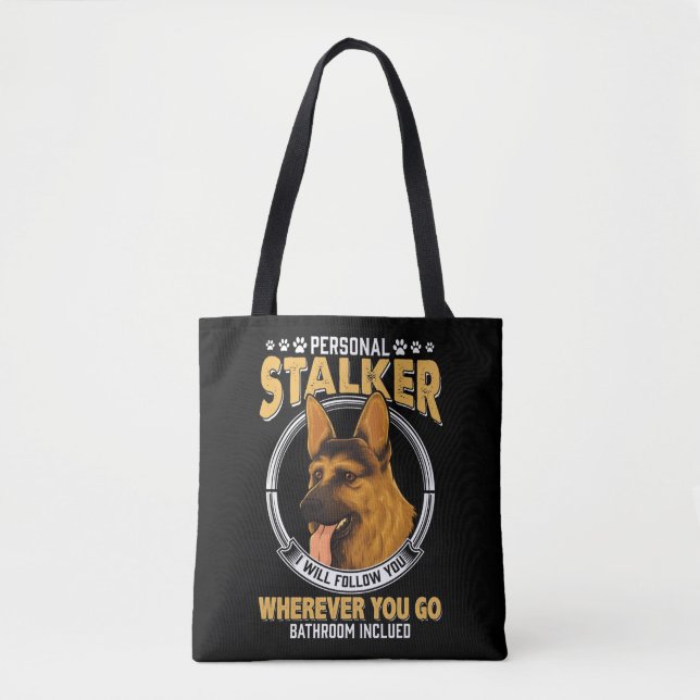 Bolsa Tote Cachorro do German shepherd Pessoal (Frente)