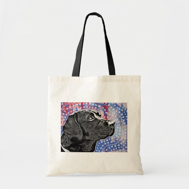Bolsa Tote Cachorro do Labrador Negro (Frente)
