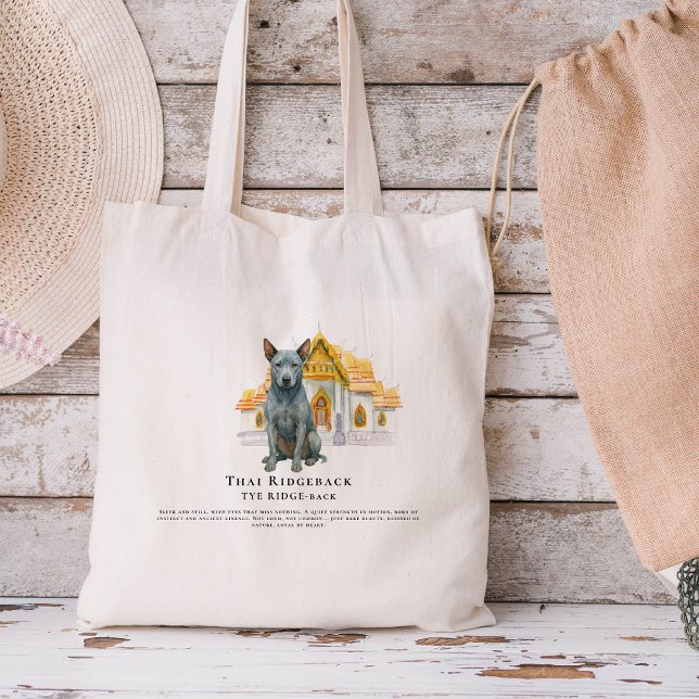 Bolsa Tote Cachorro em Aquarela Thai Ridgeback  (Criador carregado)