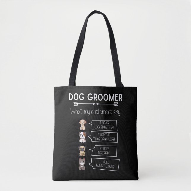 Bolsa Tote Cachorro Engraçado Cachorro Humoroso Brincadeiro (Frente)