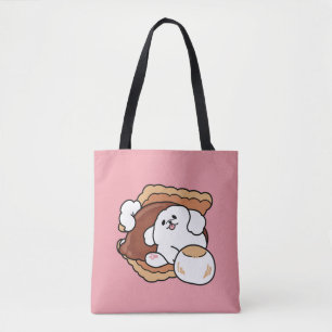 Bolsa Tote Cachorro Engraçado e Design de S'more – Pun para A