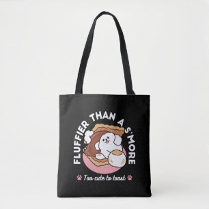 Bolsa Tote Cachorro Engraçado e Design de S'more – Pun para A