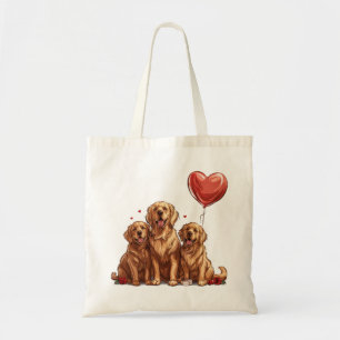 Bolsa Tote Cachorro Golden Retriever do Dia dos Namorados