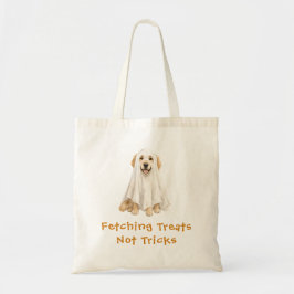 Bolsa Tote Cachorro Golden Retriever Fofo Fantasma de Hallowe