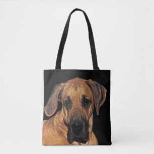 Bolsa Tote Cachorro Grande Castanho Cachorro Animal Toalha