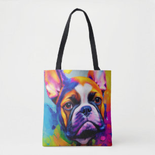 Bolsa Tote Cachorro-Grande Francês Pet Cute Adorable Animal C
