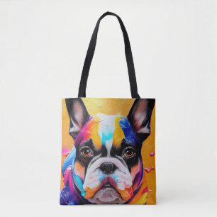 Bolsa Tote Cachorro-Grande Francês Pet Cute Adorable Animal C