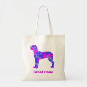 Bolsa Tote Cachorro Grande Silhueta Louca Quente Rosa