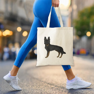 Bolsa Tote Cachorro GSD - German shepherd Bi-Black